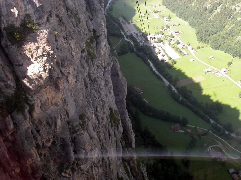 View from  Gimmelwald to Lauterbrunnen valley