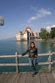 Lake Geneva with castle Chillon